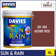 Davies Sun & Rain Acrylic Elastomeric Paint - Reds & Pinks 4L
