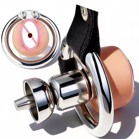FRRK Sissies Inverted Chastity Cage Removable Silicone Clitoris Urethra Safety Lock SM BDSM Intimate