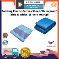 Painting Plastic Canvas Sheet (Waterproof) (Blue & White) (Blue & Orange)