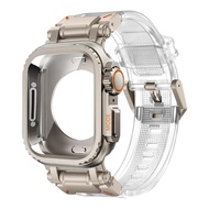 สายซิลิโคน+เคสโลหะผสม สำหรับ Apple Watch Ultra 3 2 1 49 มม. สำหรับ IWatch Series 9 8 7 6 SE3 SE2 SE 