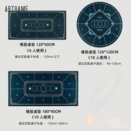 Rubber Mat Style Gaming Texas Hold'em Tablecloth Square Chip Table Mat Poker Card Table Mat Round Po