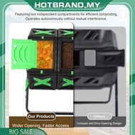[Hotbrand.my] 140L Dual Chamber Composting Tumbler Fast Assemble Tumbling Fast-Working Tumbling Comp