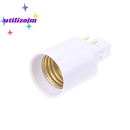 [utilizojmS] 3Pcs 4 Pin Conductive G24 To E26/E27 Soet Adapter G24Q Lamp Base Adapter G24Q To Medium