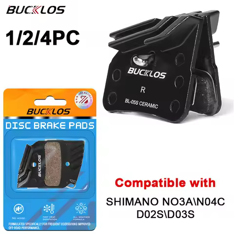 BUCKLOS Ceramic Bike Disc Pads MTB Hydraulic Brake Pads Heat Dissipation Road Bike Disk Brake Pad Fo
