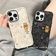 Iphone1 iPhone16promax Phone Case Cute Navel Revealing Pooh Apple i15 14 13 12 11 Trendy xr xs 7plus