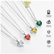 Youthful and vivid 950 platinum silver heart necklace