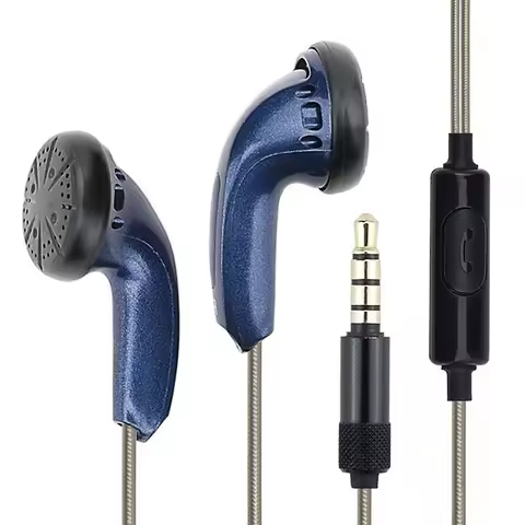 DIY MX500 Heavy Bass Flat Head Earphone Earbuds With Mic High Quality Study Sports Headphone