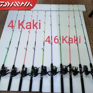 DAIWA Joran Pancing Rod Spinning Rod 2 Sections Fishing Comobos Set Pancing Udang Joran udang Galah 