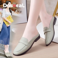 DOSREAL Flat Shoes For Women Leather Shoes Korean Slip On Loafers Office Women Casual Shoes On Sale