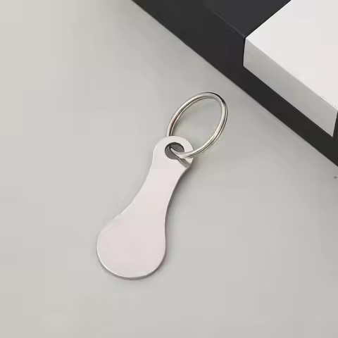 2pcs/5pcs, Shopping Card Coin Stainless Steel Keychain Supermarket Cart Token Shopping Token