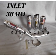 Terlaris Knalpot Racing Inlet 38 mm CLD PROLINER RCB Beat Scoopy Mio