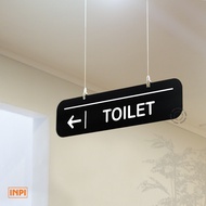 Large Rectangle Directional Toilet Hanging Acrylic Sign - INPI House