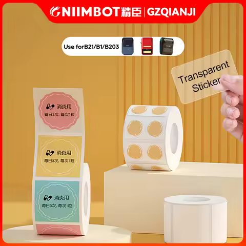 Niimbot Round Label for B1/B21/B3S Label Maker Sticker Self-adhesive Waterproof NIIMBOT Thermal Prin