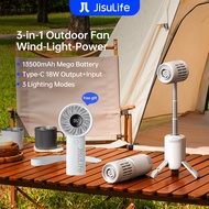 JisuLife Outdoor Fan Ultra1 13500mAh Rechargeable Turbo Jet Fan Handheld Ceiling Desk Fans With 3 Li