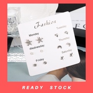 Daisy E0018 Japan Korea Cute Elegant 6 Pairs Mounted Explosion Fashion Ladies & Women & Female Jewel