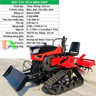 Máy cày Diesel MDH-X Máy cày bánh xích đa năng Máy làm ruộng nước