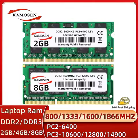 KAMOSEN DDR3 RAM 1GB 2GB 4GB 8GB 8500MHz 1333MHz 1600MHz 1866MHz Notebook Memory 240-pin Non-ECC Unb