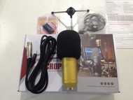 ไมค์ ไมโครโฟนสำหรับร้องเพลง บันทึกเสียง มีที่ครอบกันน้ำลาย Live Broadcast Equipment Recording Conden