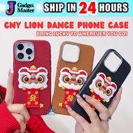 Honor X5b X6 X6a X6b X7 X7a X7b X7c X7d X8 X8a X8b X8c fon sarung CNY lion dance leather soft phone 