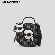 KARL LAGERFELD - K/IKONIK MONOGRAM ROUND CROSSBODY BAG  245W3066