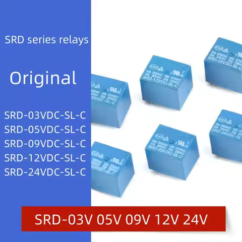 10PCS Original relay SRD-03V 05V 09V 12V 24VDC-SL-C 5-pin 10A set conversion