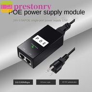 PRESTONRY POE Power Injector, 24V/48V 0.5A 100Mbps POE Power Supply, POE Device Output 48V 0.5A IEEE