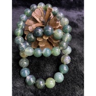 crystal bracelet energy healing moss agate bracelet