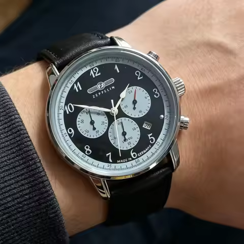 New Luxury Zeppelin Wristwatch Fashion Brand Chronograph Multifunctional Classic Retro Business Men'