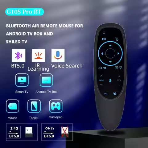 G10S Pro BT Air Mouse 2.4G Wireless Gyroscope Smart Remote Control With Voice IR Learning for Androi