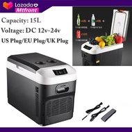 15L รถบ้านตู้เย็นขนาดเล็กตู้เย็น DC12/24โวลต์เครื่องดื่มเครื่องทำความร้อนให้สดที่อบอุ่นสำหรับรถบ้าน 