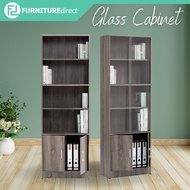 Furniture Mart ECO filling cabinet with glass cabinet book shelf/ rak buku/ rak buku kayu/ rak buku 