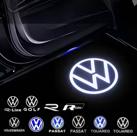 LED Car Door Logo Light Projector Lamp Accessories For Volkswagen VW Touareg 7P Golf 5 6 7 Jetta MK5