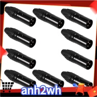 DIY Microphone XLR 3Pin Male Plug DIY Microphone 3Pin Connector XLR 3Pin Connector