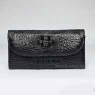 Ví cầm tay gấp 3 da cá sấu -  Ví nữ da cá sấu thật NGƯỜI SÀNH DA - [TẶNG KÈM MÓC KHÓA CHÂN CÁ SẤU]