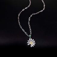 S99 PURE SILVER necklace with G Dragon chrysanthemum