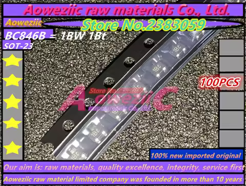 100%new imported original BC846B BC846 1B BC847B BC847 1F 2SA1015LT1 BA 2SC5343SFY 2SC5343 DAY SOT-2