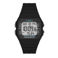 TIMEX TW5M55600 ACTIVITY&amp;STEP TRACKER นาฬิกาข้อมือผู้ชาย Digital สายซิลิโคน สีดำ หน้าปัด 40 มม.