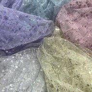 Iridescent Sequin Tulle Fabric, Glitter Mesh Lace for Princess Dress & Veil