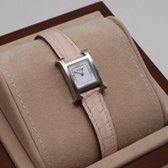 HERMES Heure H腕錶 - 鱷魚皮錶帶薔薇粉銀 21 K