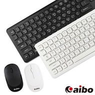 aibo KM10 超薄型文青風 2.4G無線鍵盤滑鼠組白色