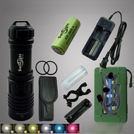 Professional ดําน้ําไฟฉายมือถือ L2 Super Long Battery Life 26800 แบตเตอรี่ลิเธียม 7000mah กันน้ํา D1