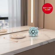 1Ct Women's 6-Prong Snowflake Simulated Mosan Diamond Earrings Wedding Gift Jewelry  1Ct Anting-anti