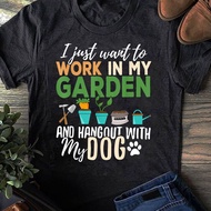 Gardening T-Shirt Dog Lover Gardener Garden Pet Gift Plants - Plant Lover Funny Dog Shirt Summer Shi