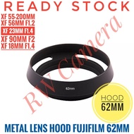 Lens Hood Fujifilm 62mm Lens Fuji XF 56mm 23mm 55-200mm 50mm 90mm Universal Metal Lens 56 23 55-200 