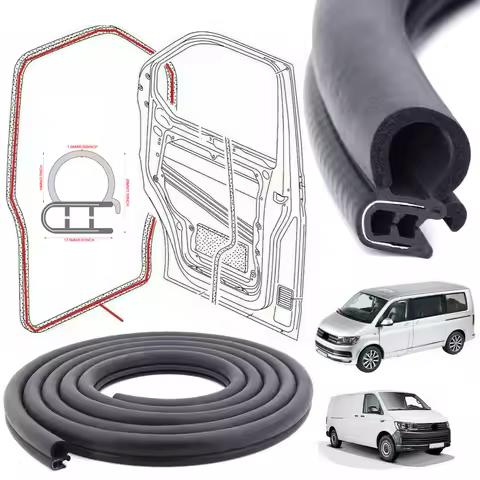 SIDE TUBE SEAL Front Sliding Door Bonnet For VW T4 T5 T5.1 T6 Transporter Multivan Caravelle Rubber 