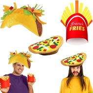 Funny Burger Hat for Adults Kids, Pizza Hamburger French fry Taco Mexican Hat for Women Men Boy Girl