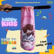 Custom Offering Bag for Sunday School Children with Church Logo Image, Collection Screen Printing