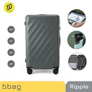 NinetyGo Double Zipper Luggage Ripple Model 90L03 Pc1 Silent Wheel TSA Lock Size 20/22/26/29 Inches 