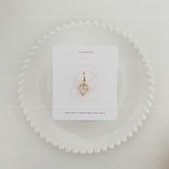 Huggies Gemmie Hart Earrings in White (1 PIECE) | Heart Earrings | Korean Style Earrings | 14-18K Pl