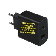 J491 ORIGINAL SAMSUNG CHARGER PD 35W Head Shell SUPER FAST CHARGING Duo Travel ADAPTER HP HANDPHONE 